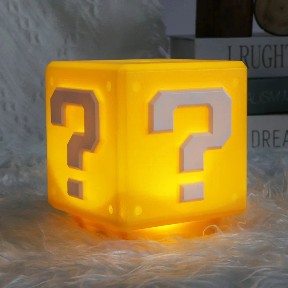 HOMEFISH LED Question Mark Night Light With Music Anime Peripheral Children's Bedroom Bedside Lamp USB Rechargeable Gift