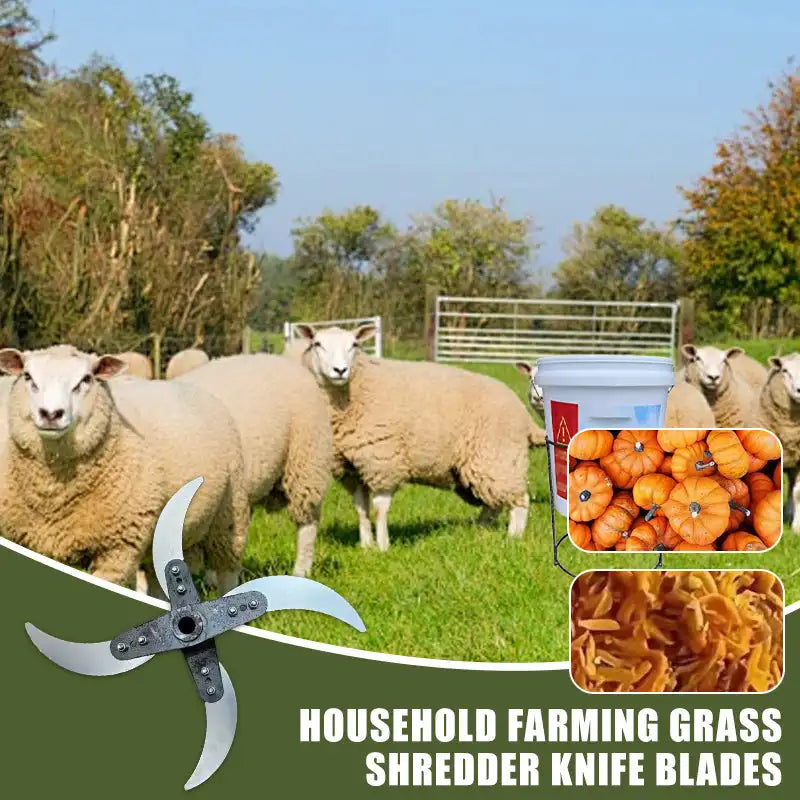 Household Farming Grass Shredder Knife Blades Grass Cutter Vegetable Shredders Grass Crusher