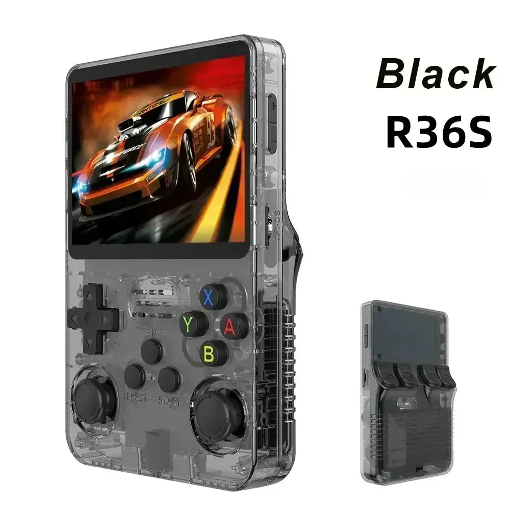 Open Source R36S Retro Game Console - 3.5 Inch IPS Screen, Linux OS, 128GB/256GB Preloaded Games, Portable Handheld Gaming
