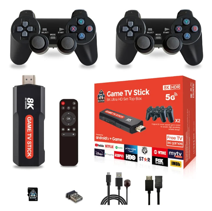 X2 PULS TV Game Stick Video Game Console Dual Wireless Controller TV Game Stick 8K Retro Classical Game Retro Game For PSP/PS1