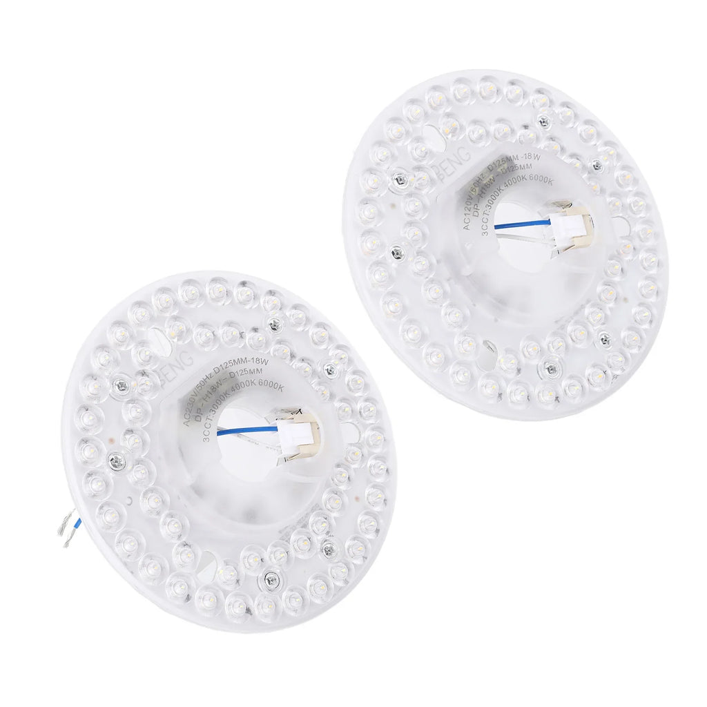 Ceiling Fan Light Replacement Panel Memory Function 3CCT 3000K 4000K 6000K Ceiling Fan LED Light 18W Energy Saving for Home