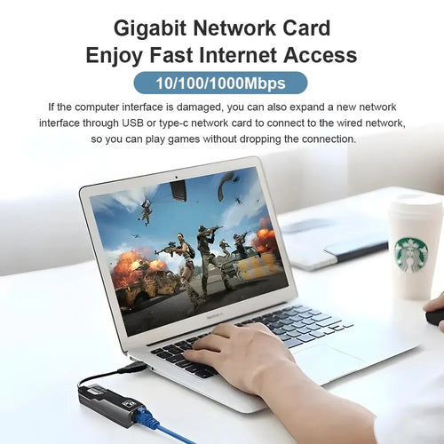 10/100/1000Mbps USB3.0 Wired Network Card USB To Rj45 Lan Ethernet Adapter Converter for PC Laptop MacBook Accessories