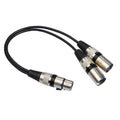 30cm 3Pin XLR Female Jack to Dual 2 Male Plug Adapter Cable Microphone Splitter Cord for Mic Amplifier Speaker Mixer Accessories