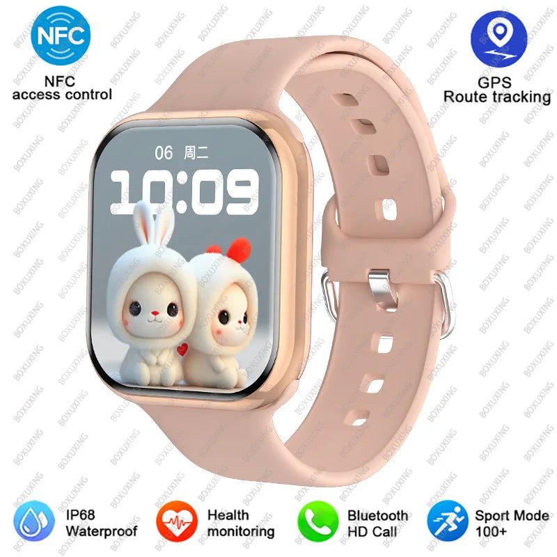 2025 AMOLED 2.05" HD Screen Smart Watch Women Series 8 Custom Dial 500+ Wireless Charging Men Smartwatch NFC GPS Tracker Watch 9