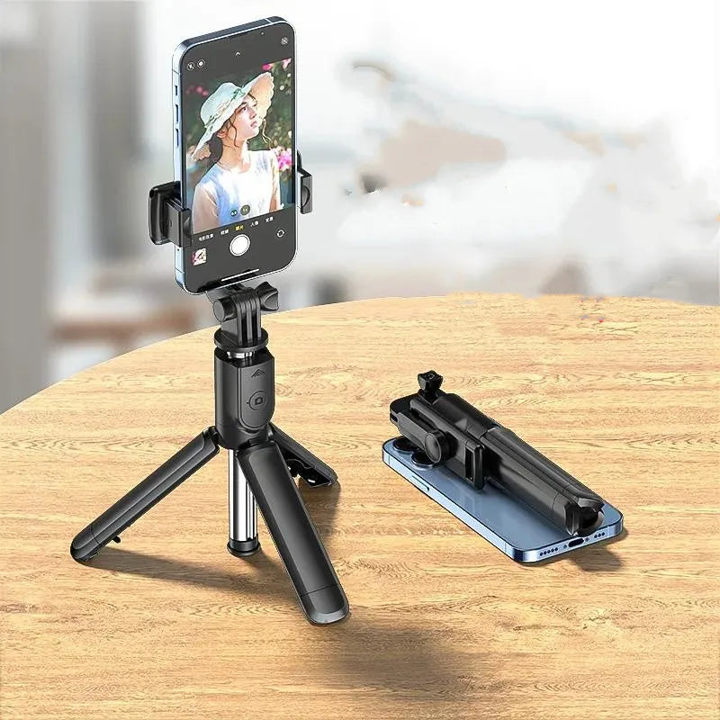 Roreta Wireless Selfie Stick Tripod Stand Bluetooth Remote Extendable Tripod for iPhone Mobile Phone Tiktok Live Streaming