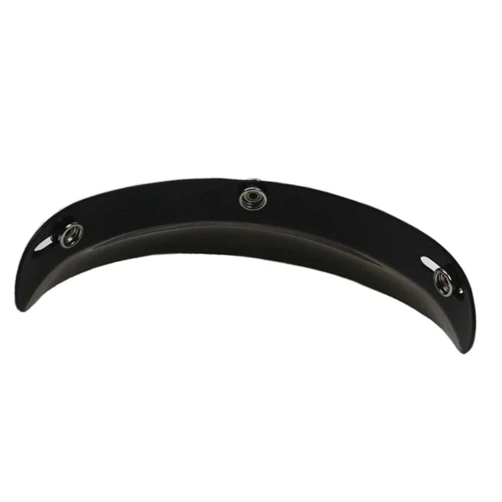 Universal Black 3-Snap Motorcycle Helmet Peak Lens Open Face Sun Shade Visor Shield