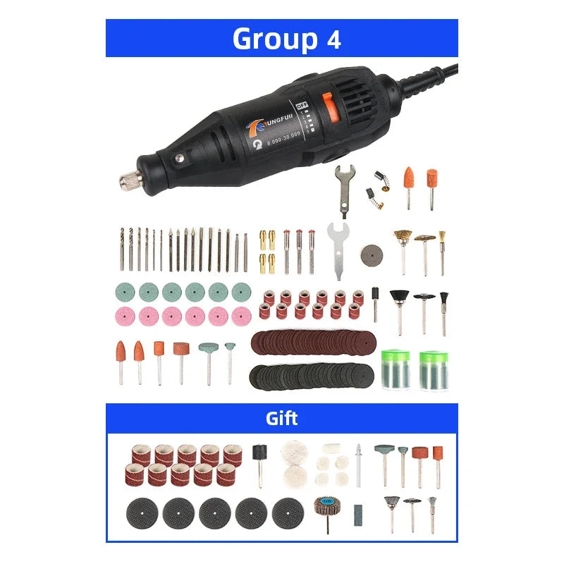 220V Mini Electric Drill Engraver Electric Drilling Machine For Rotary Tools Mini Dremel Tool With Power Tools Accessories