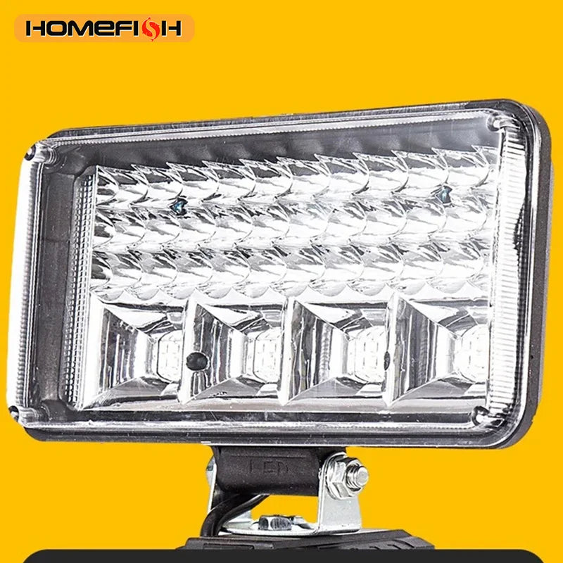 HOMEFISH For Makita 18V Li-ion Battery LED Work Light 3/4 Inch Flashlight Portable Emergency Flood Lamp Camping Lamp