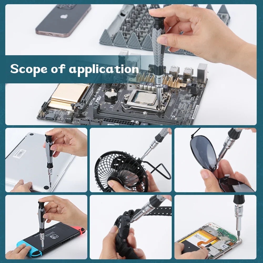 126 in 1 Precision Screwdriver Sets Manual Hand Tool Kits Magnetic Mini Small Bit for Xiaomi Mobile Cell Phone Watch Repair Home