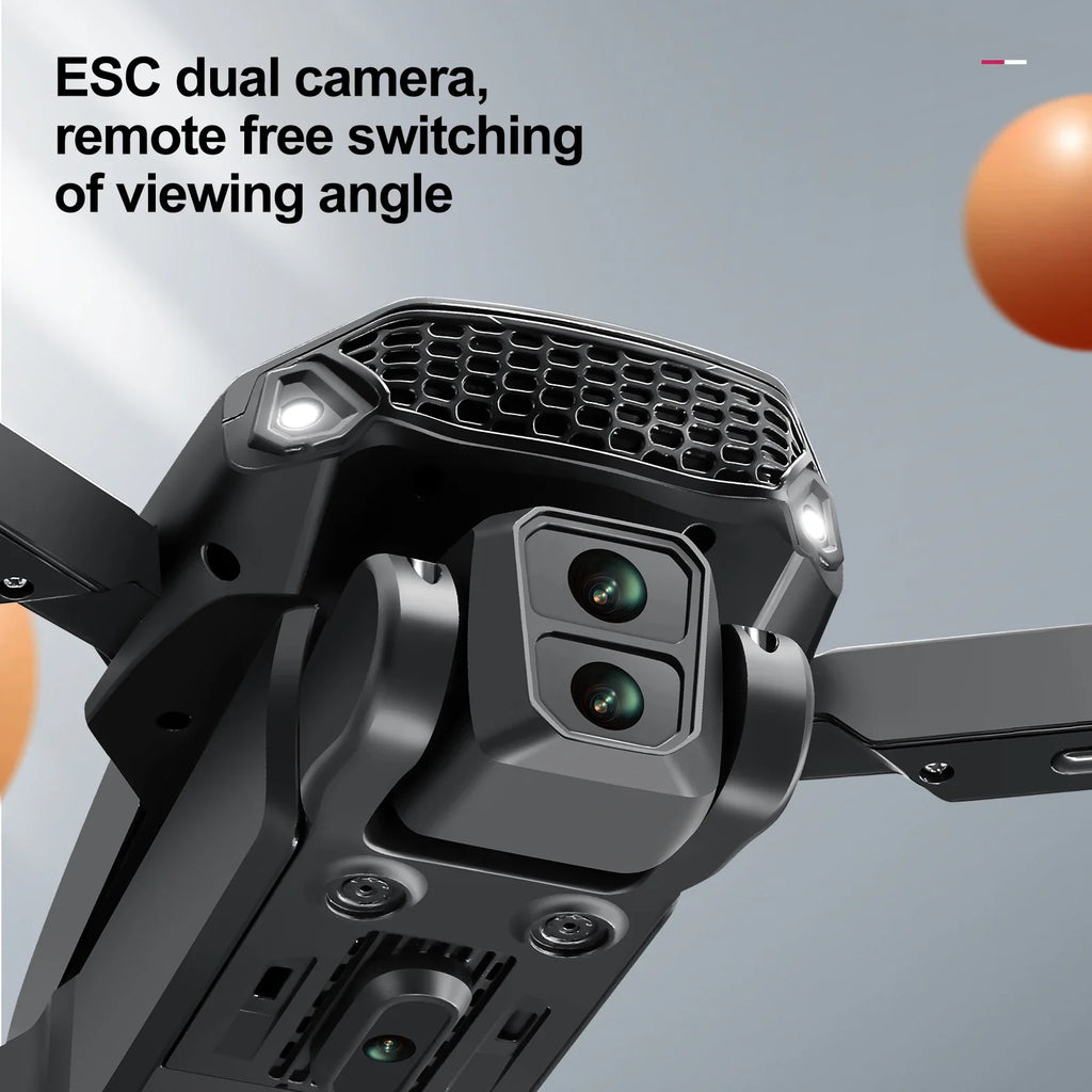 2026 New E88 Big screen Foldable Drones GPS 8K HD Dual Camera Brushless Motor Obstacle Avoidance RC Quadcopter children's Toys