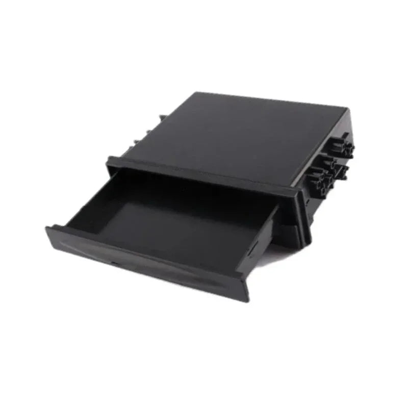 Universal Car Double Radio Pocket Kit Drink Cup + Box Layer Double Drawer Box Multi-purpose Storage Box Holder
