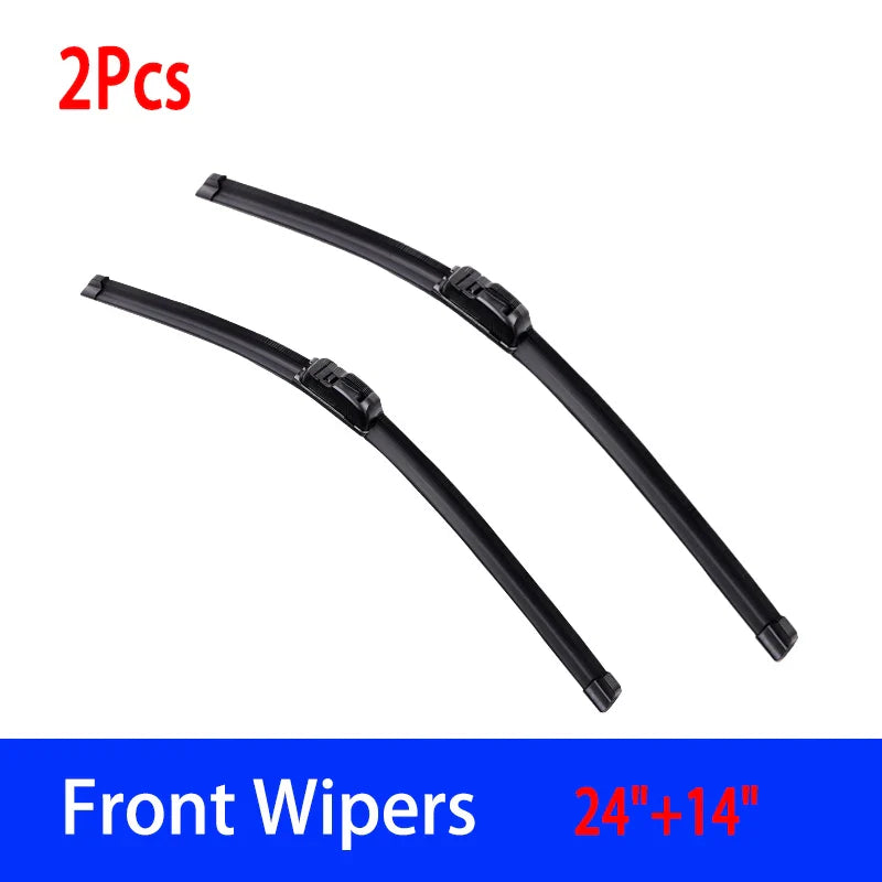 For Mazda 2 Demio DE 2007-2014  Car Front Wiper U-type Soft Rubber Boneless Wiper HD Quiet Durable Automotive Wiper  24"+14"