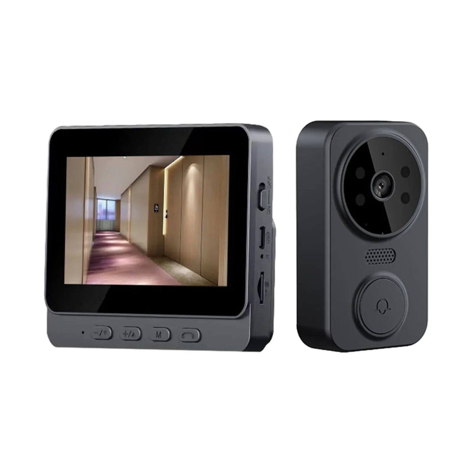 4.3 Inch IPS Screen 2.4G Wireless Visual Intercom Doorbell with Screen Wireless Smart High-definition Video Monitoring Doorbell