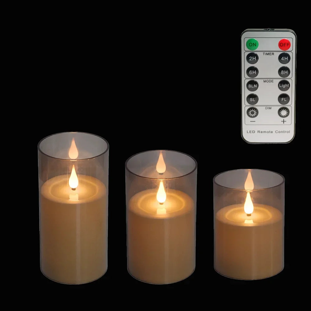 FPOO Led Candle Flameless Candles LED Light With Remote Control Electronic Candle Lamp For Holiday Party Home Room Decoration