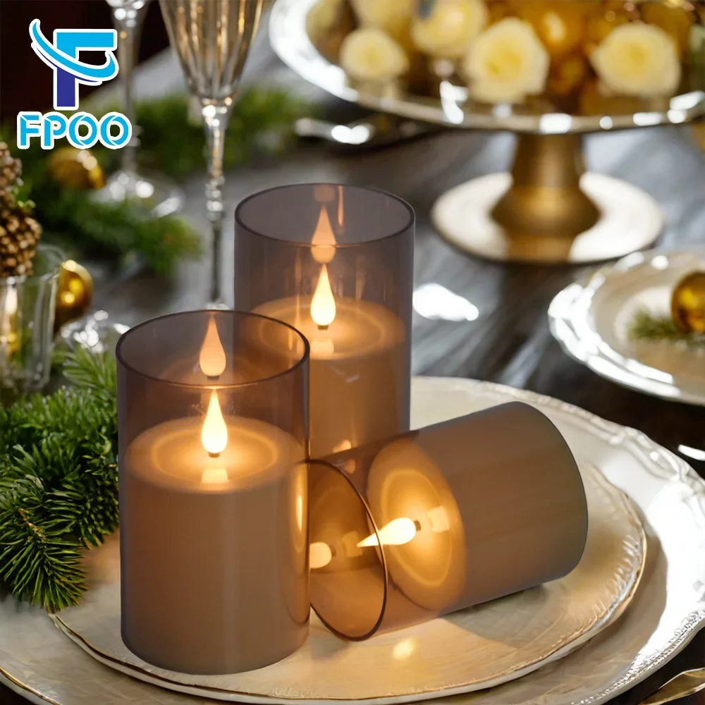 FPOO Led Candle Flameless Candles LED Light With Remote Control Electronic Candle Lamp For Holiday Party Home Room Decoration