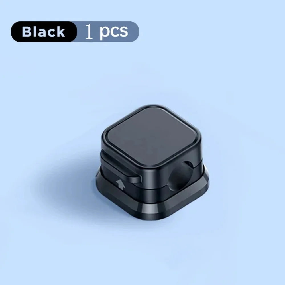 1/3/6 PCS Cable Management Magnetic Cable Organizer Wire Keeper Wall Data Cable Clips Winder Adjustable Cord Holder Under Desk