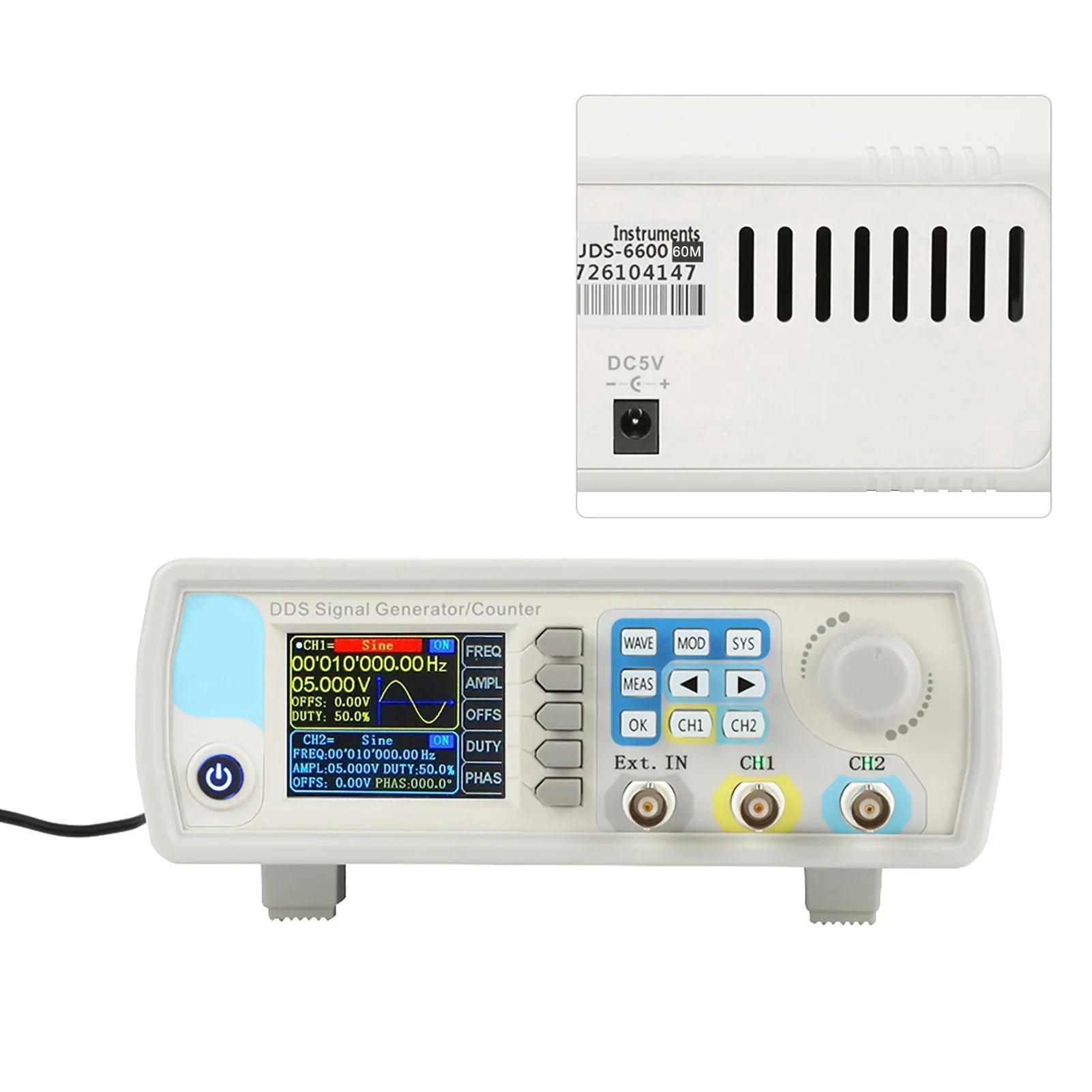 JDS6600 DDS Signal Generator Counter Digital Control Sine Frequency Signal Generator Counter
