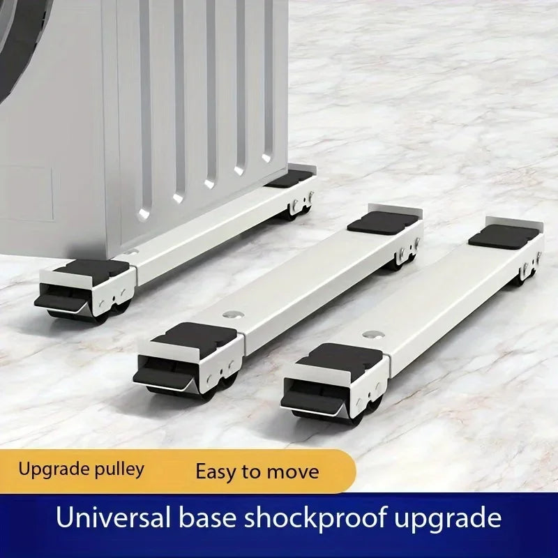 2PCS 300KG Capacity Stainless Steel Stand - Adjustable 45-70cm  Anti-Vibration for Washing Machine Fridge & Laundry, Rust-Proof