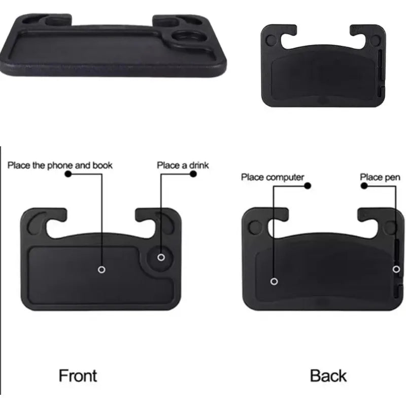 Multifunctional Car Laptop Desktop Stand Portable Eating Office Car Steering Wheel Table Stand Beverage Food Coffee Tray Board