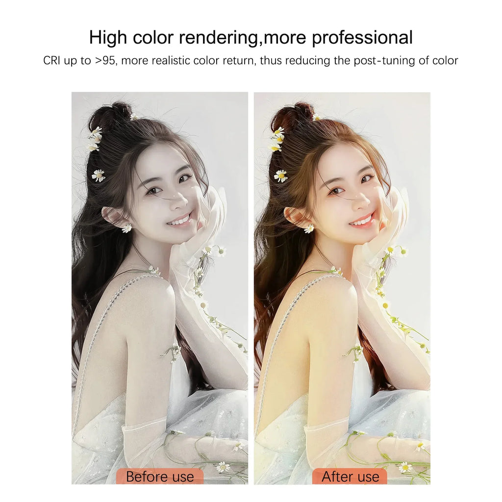 12W 192PCS high brightness LED Photography Live fill light With 3000Mah lithium battery  2500K-9000K Color Temperture Self Light