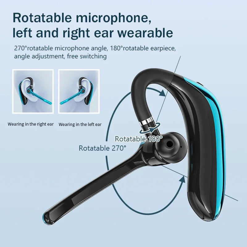 Wireless Headphones With Dual Microphon Bluetooth Earphone ENC Noise Cancelling Hands-free Headset Busines Auriculares Driving