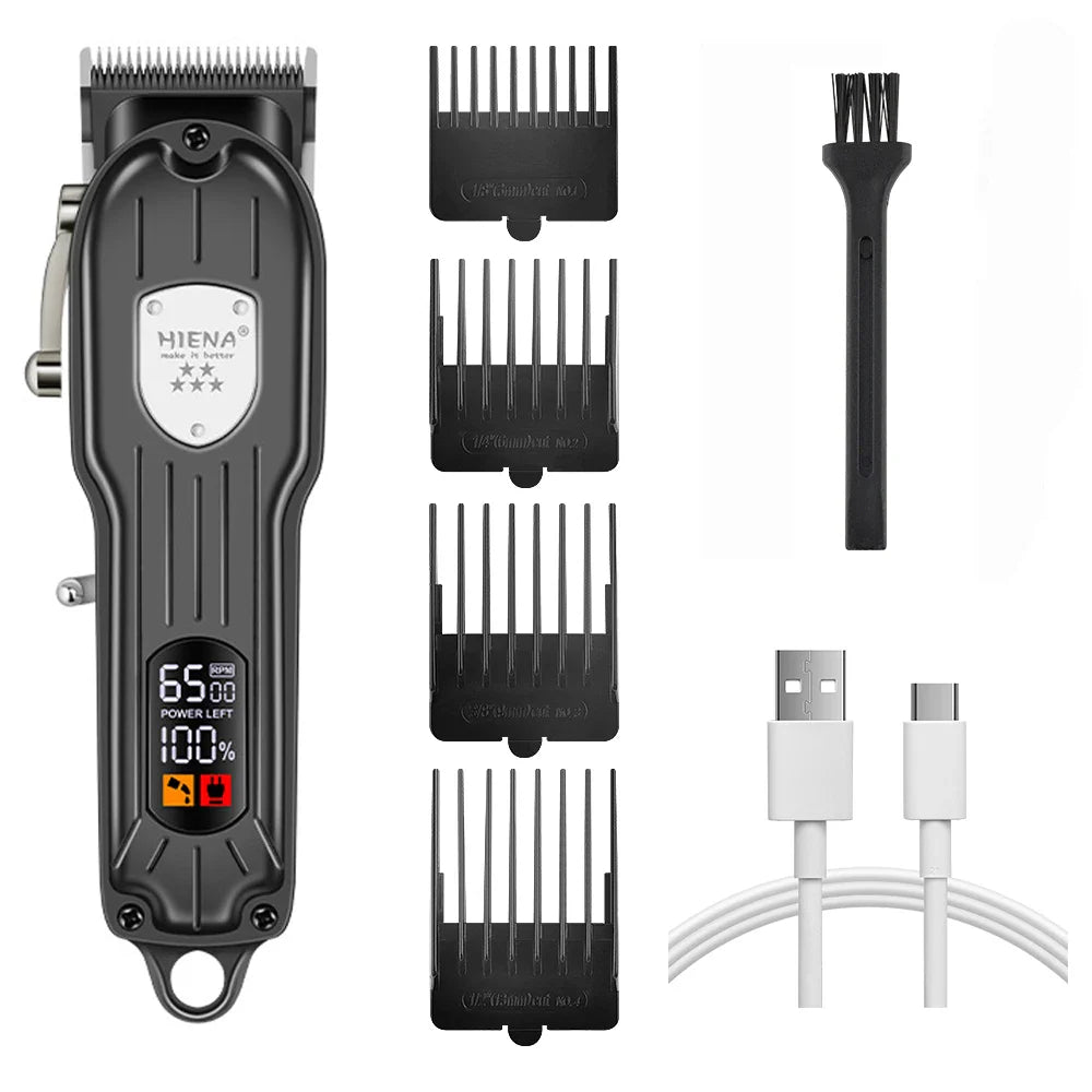 hair clipper professional high-end men's electric clipper with color metal body new hair clipper LED digital display