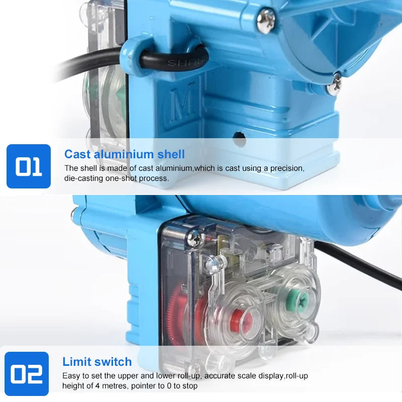 Electric Film Roller DC 24V Greenhouse Roll Up Motor Electric Film Roll Machine 100W/150W Film Winding