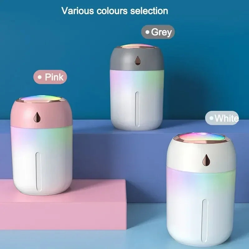 USB Car Humidifier with Color Night Light - Portable Cold Mist Sprayer and Fragrance Oil Diffuser for a Refreshing Drive Amagi