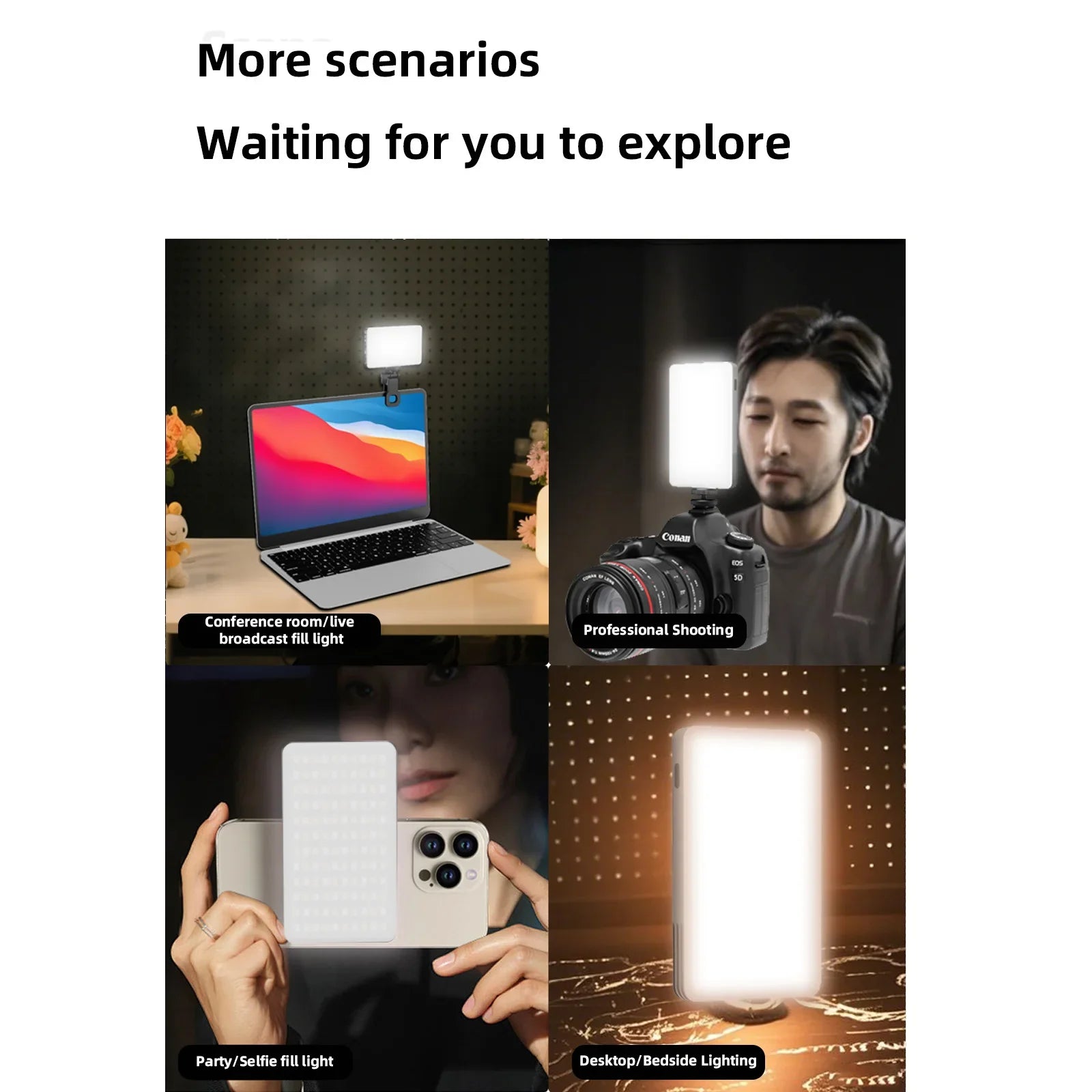 New Model 160pcs High Brightness LED 10W Mini Photography Live Fill Light 3000mAh Battery 3 Light Modes CRI95 Selfie Light 
