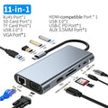 4K 30Hz USB C Docking Station Type C to HDMI-compatible VGA RJ45 Adapter USB 3.0 HUB Splitter For Laptop Macbook Air M1 iPad Pro