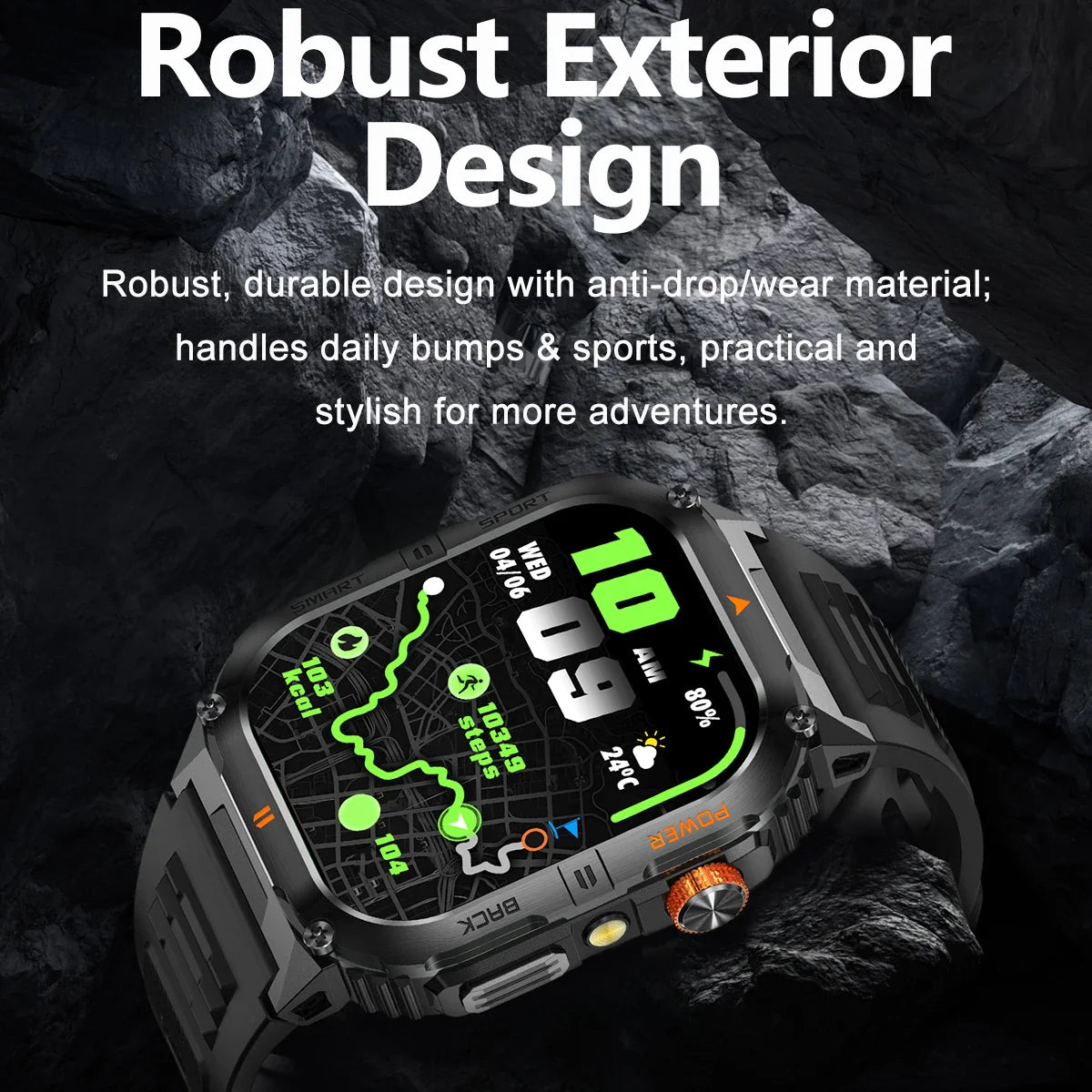 2026 New Smart Watch 2.00inch HD Display Bluetooth Call LED Flashlight Multiple Sports Modes Pedometer Men's Sports Smartwatch