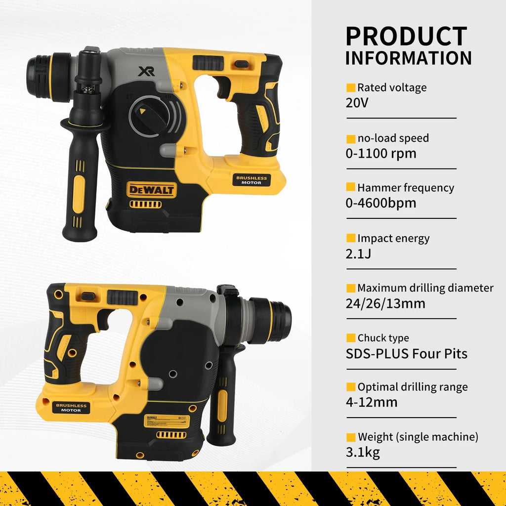 DEWALT DCH273 Rotary Percussion Drill 18V/20V MAX SDS Brushless 1 Inch PLUS L-shaped Woodworking Impact Drill（no Battery）
