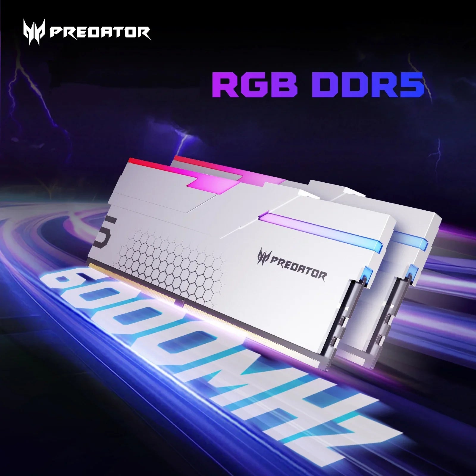 ACER PREDATOR RGB DDR5 RAM Memory 48GB(2x24GB) 6000MHz, CL28, Gaming Computer Memory Compatible with XMP 3.0/AMD EXPO