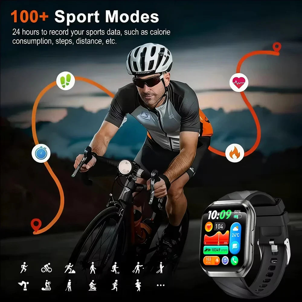 GPS Track Altimeter 1000mAh Battery IP68 Waterproof Heart Rate BT Call Sport Man Smartwatch New Outdoor Men Adult Smart Watch