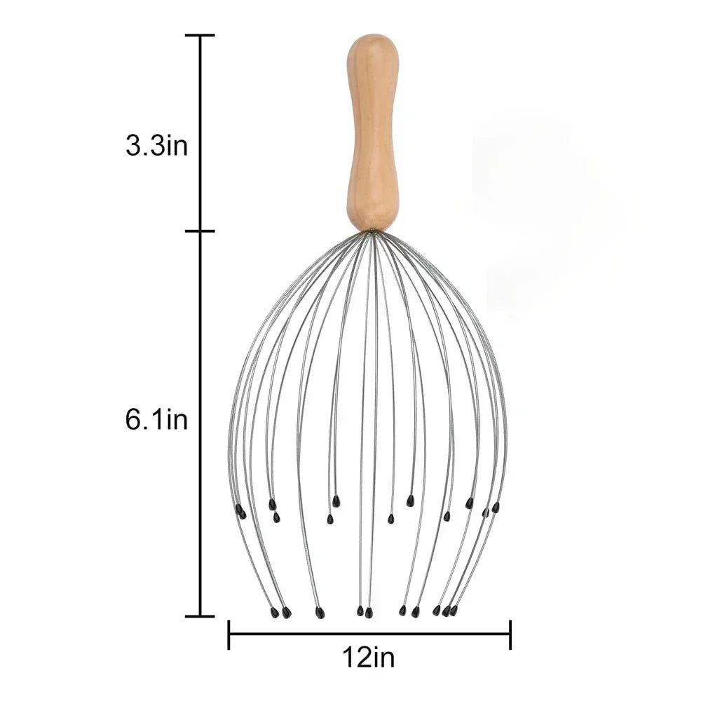 Head Massager Head Scratching Octopus Scalp 24 Fingers Non Soul Extractor Divine Head Relaxing For Healthy Care Relax Massager
