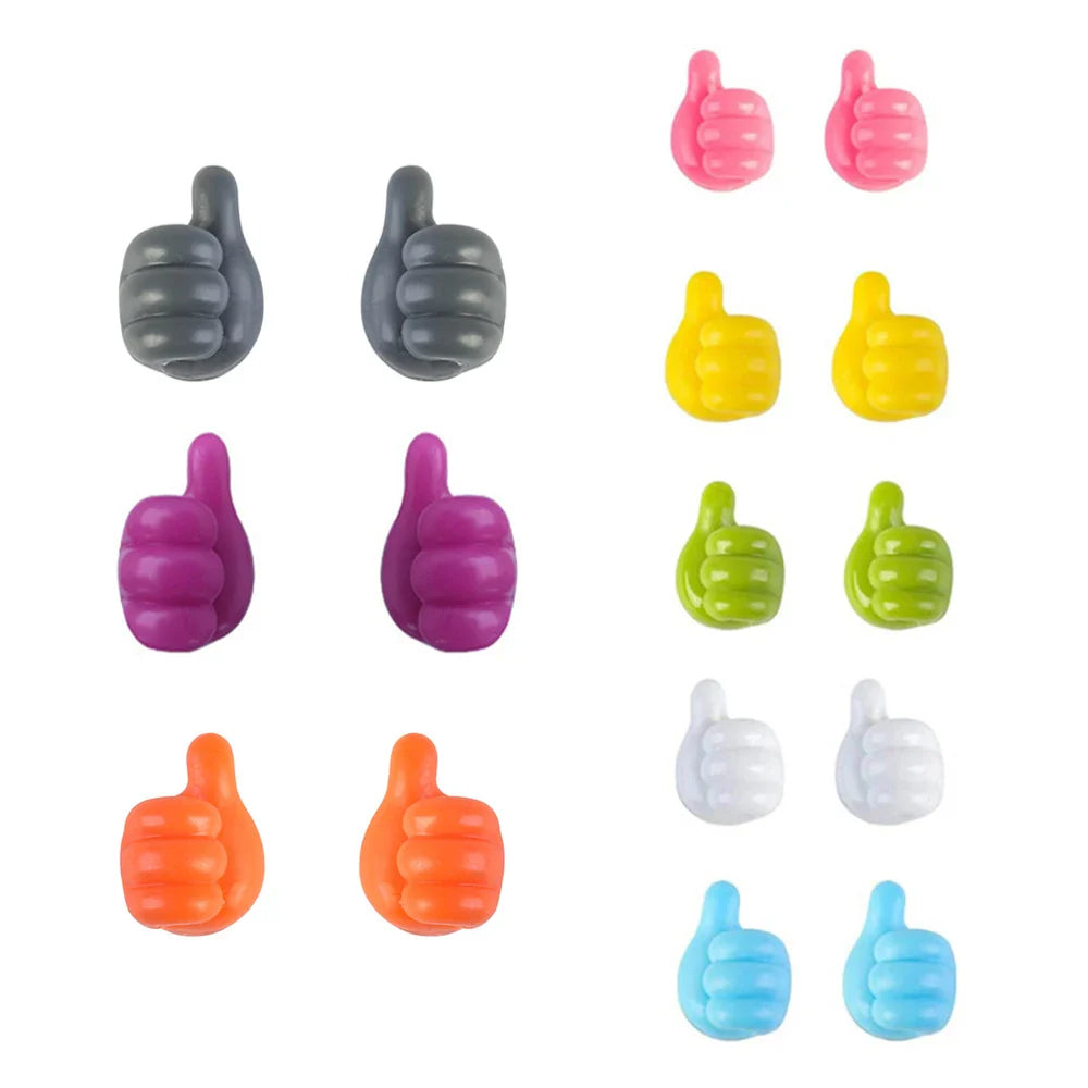 Hand-shaped Rubber Holder Glasses Cable Power Cord Charging Line Self Adhesive Mini Hook Storag Organizer Gadget Car Accessories
