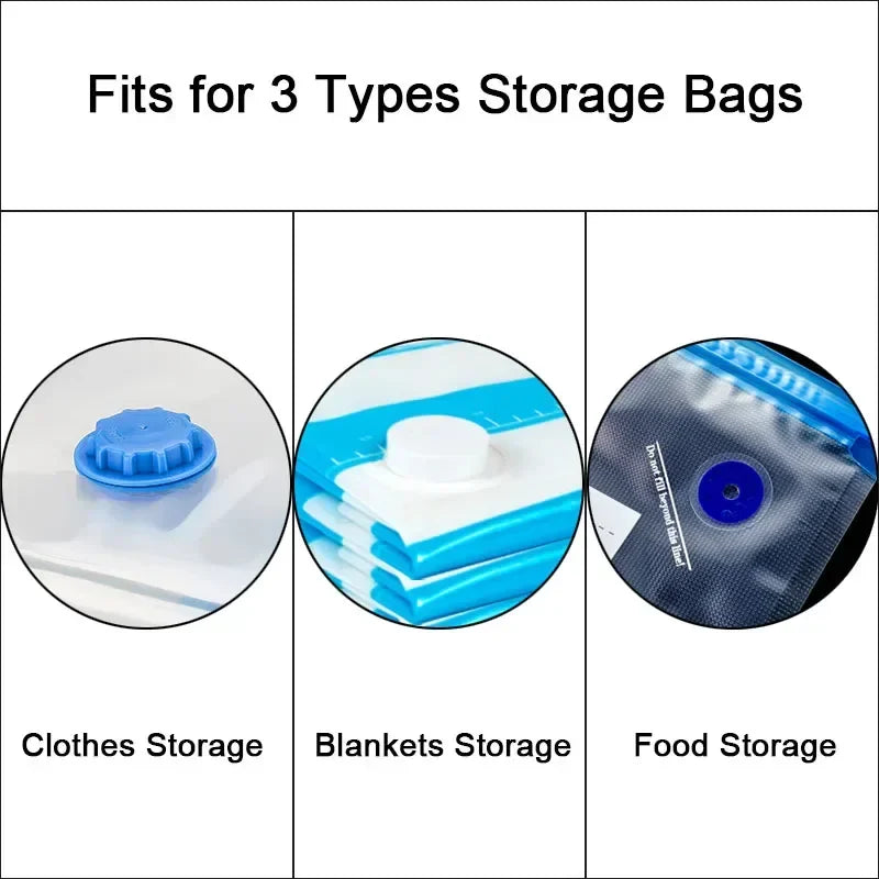 Electric Vacuum Sealer Machine for Food Clothes Vacuum Storage Bags USB Rechargeable Portable Mini Air Compression Vacuum Pump