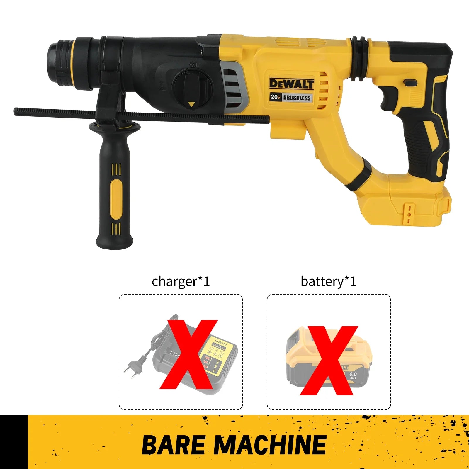 DEWALT DCH263 20V Brushless Wireless Hammer SDS Handle in D Rotary Electric Hammer Concrete Wall Drill Hole Power Tools