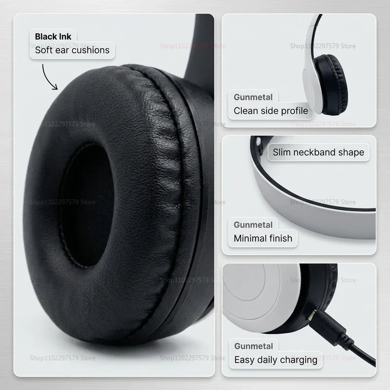 Wireless Bluetooth headset P47 foldable sports headset, suitable for office gym running exercise