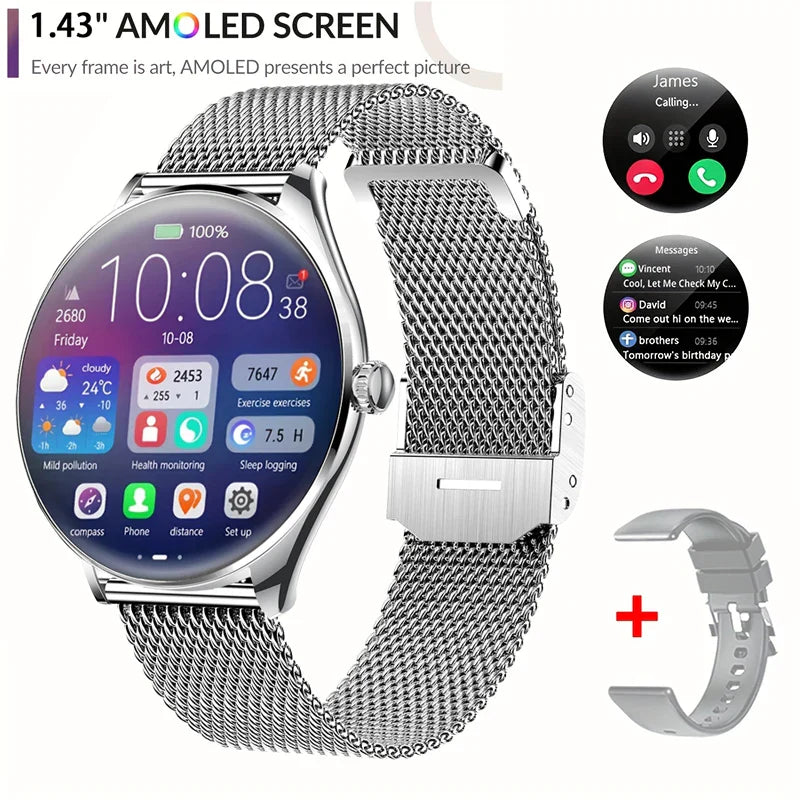 2025 New Amazfit BT Call waterproof SmartWatch Women Watches Men Sports Fitness Tracker Heart Rate Smartwatch For Android apple