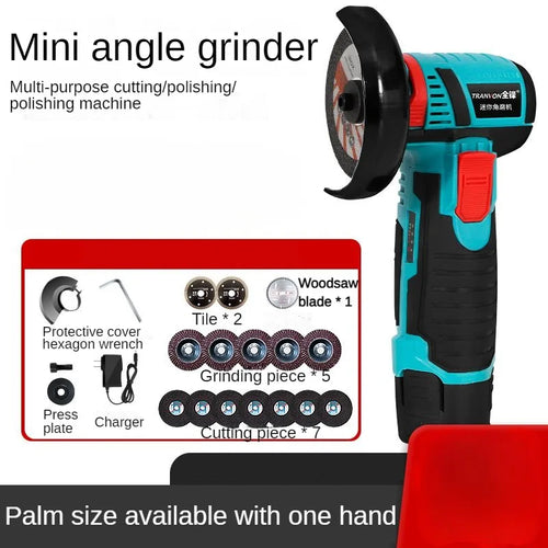 12V brushless/wire drawing Angle grinder 1PCS lithium battery 450W 18500Rpm cordless mini polishing machine cutting and grinding