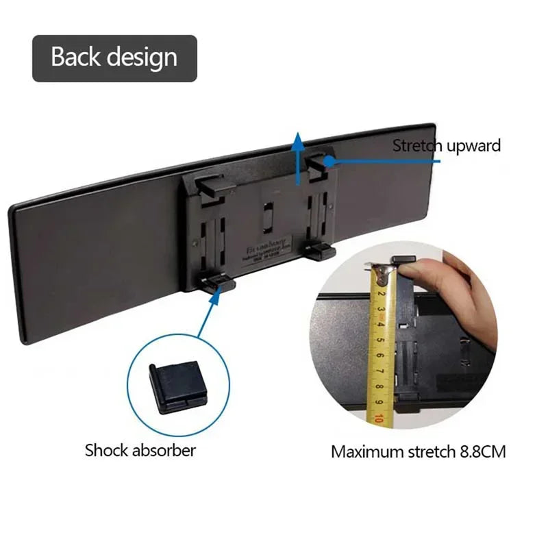Universal Car HD Wide-Angle Rearview Mirror for Cars Anti-Glare Easy Clip-On Installation Perfect for SUVs & Trucks Amagi