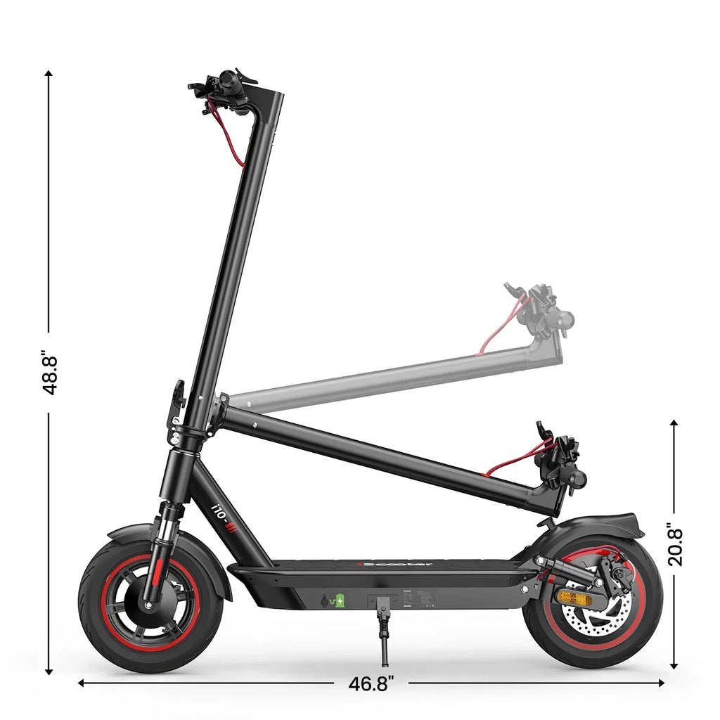 ISCOOTER I10 650W Motor Foldable Electric Scooter 42V15Ah Battery Adult EScooter 10 Inch Tires City Commuter Electric Scooter