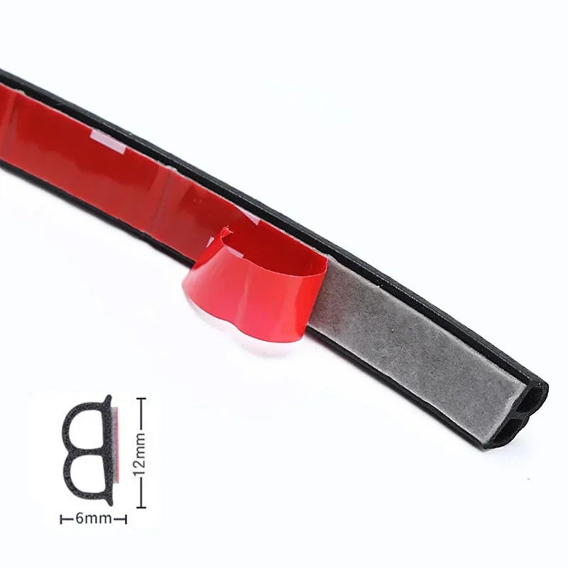 4 Meters Shape B P Z Big D Car Door Seal Strip EPDM Rubber Noise Insulation Weatherstrip Soundproof Car Seal Strong Adhesive