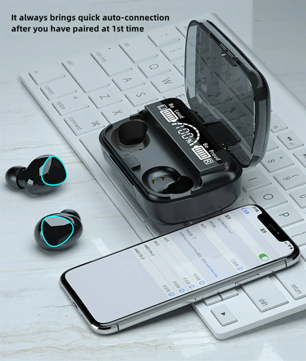 New Arrival M10 Earphone Wireless Headset High Quality Perfect Sound Earbuds Sports Game Music BT Headphone with Power Bank