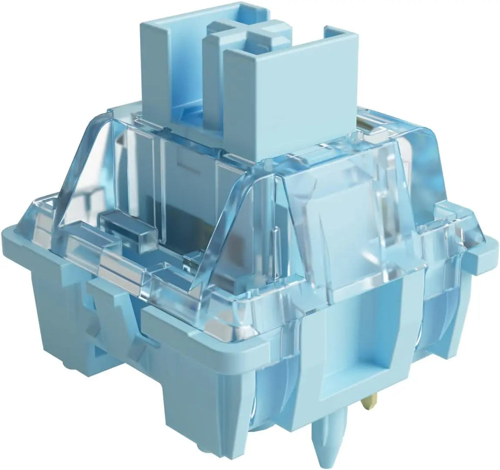 Creamy Blue Pro Mechanical Keyboard Switches, 5-Pin 45gf Tactile Pre-Lubed with Dustproof Stem (45pcs)