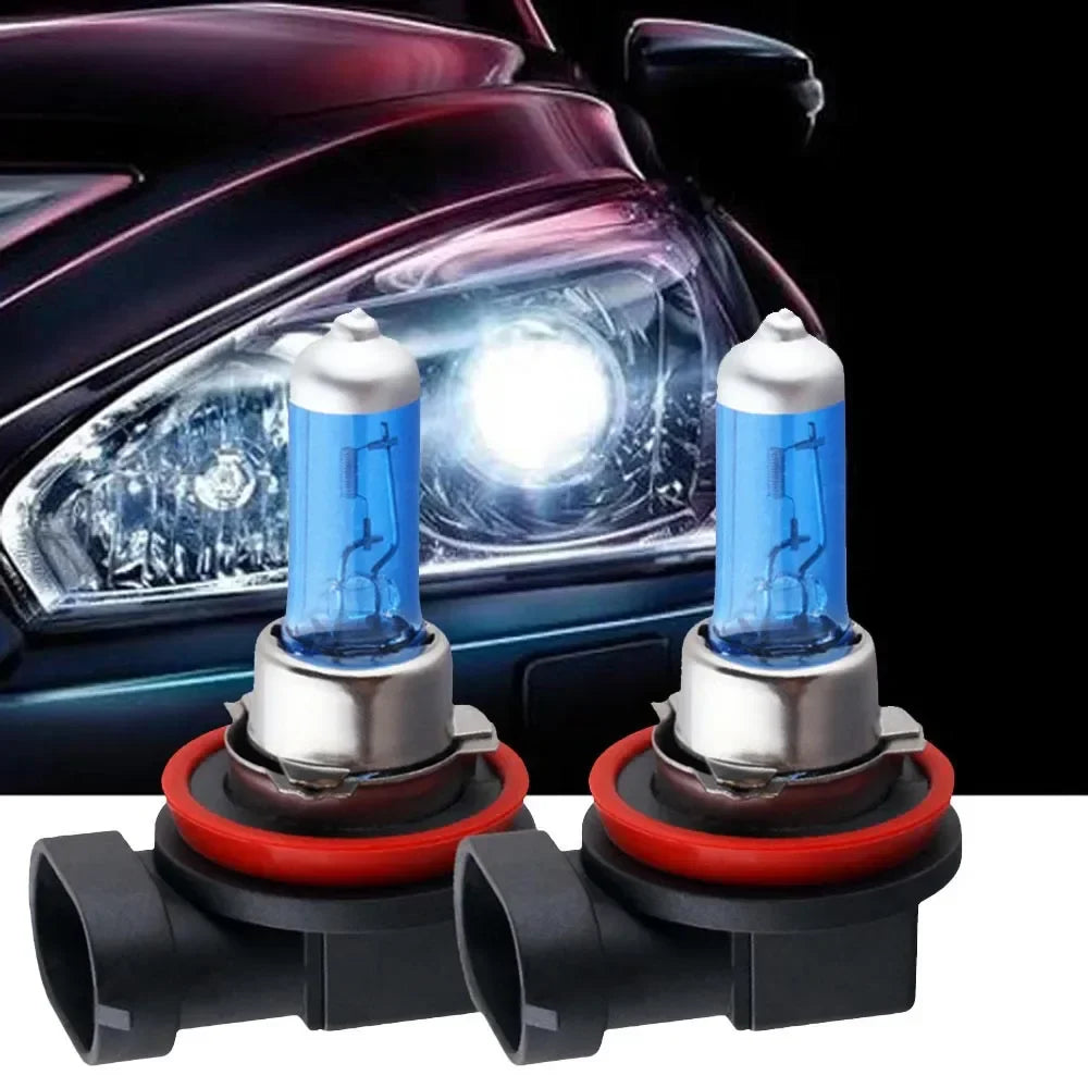 H11 100w 12v 6000k Xenon Gas Halogen Headlight White Light Lamp Bulbs Bulb Gas Auto Halogen Lamp Bulb Lights Headlight Amagi