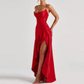 Banquet Luxury Irregular High Waist Sleeveless Satin Dress
