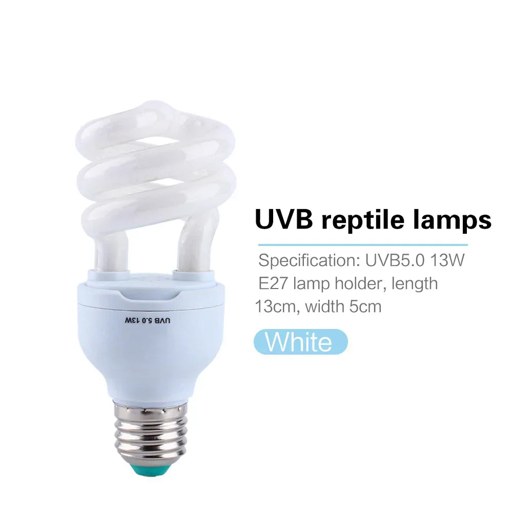 【Sale】13W UVB 5.0 E27 Base Energy Saving Tortoise Snake Reptile Light Bulb UV Lamp  Energy Saving Tortoise Snake Reptile Bulb