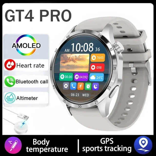 2025 Original Watch 4 Pro Men Women Full Touch Screen GPS Sport Fitness Watch Man IP67 Waterproof Bluetooth For Android IOS NWE